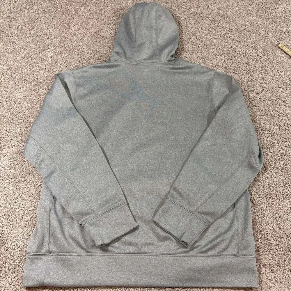 Nike Therma Fit Hoodie Mens Medium‎ Gray Pullover Training Sweatshirt EUC